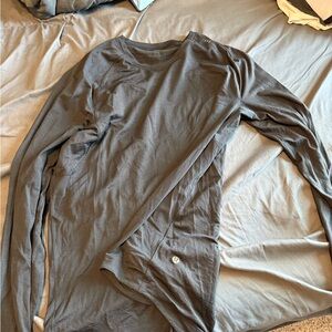 lululemon athletica Charcoal Long Sleeve Tee